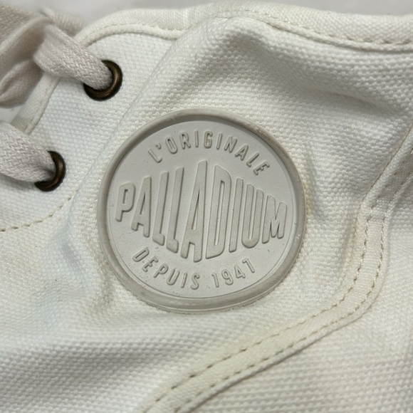 Palladium Pampa Hi L’Original size 8 White Lace Up Boots Lug Sole - Picture 7 of 16